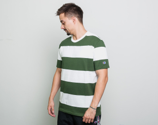 Triko Champion Striped T-Shirt Green/White