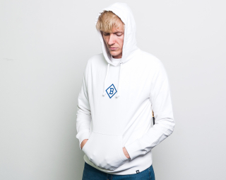 Mikina 47 Brand Brooklyn Dodgers Trolley Hoodie Polar White