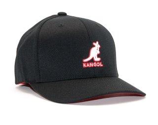 Kšiltovka Kangol 5128BC 3D Wool Flexfit Black BK001