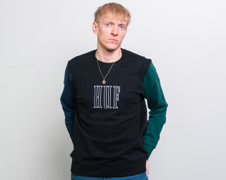 Mikina HUF Crevasse Crewneck Black
