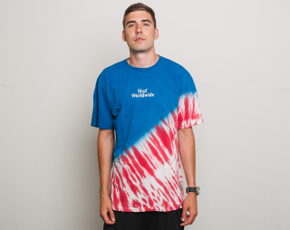 Triko HUF Flag Tie Dye Blue