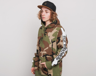 Mikina S Kapucí HUF Worldwide Woodland Camo