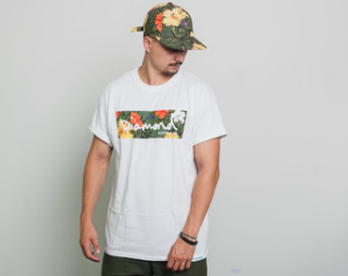 Triko Diamond Supply Co. Aloha Floral Box Logo Tee White