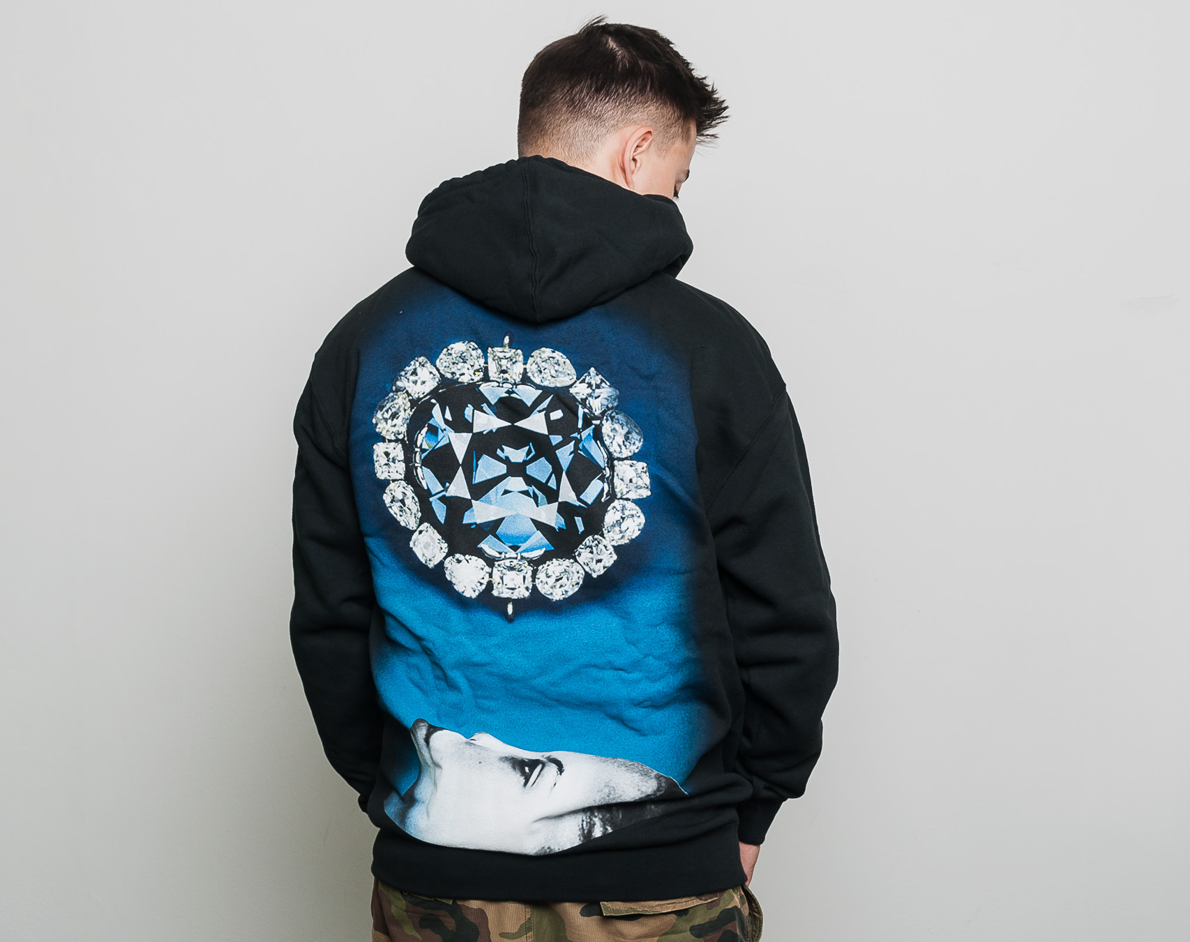 Mikina Diamond Supply Co. Face Down Hoodie Black