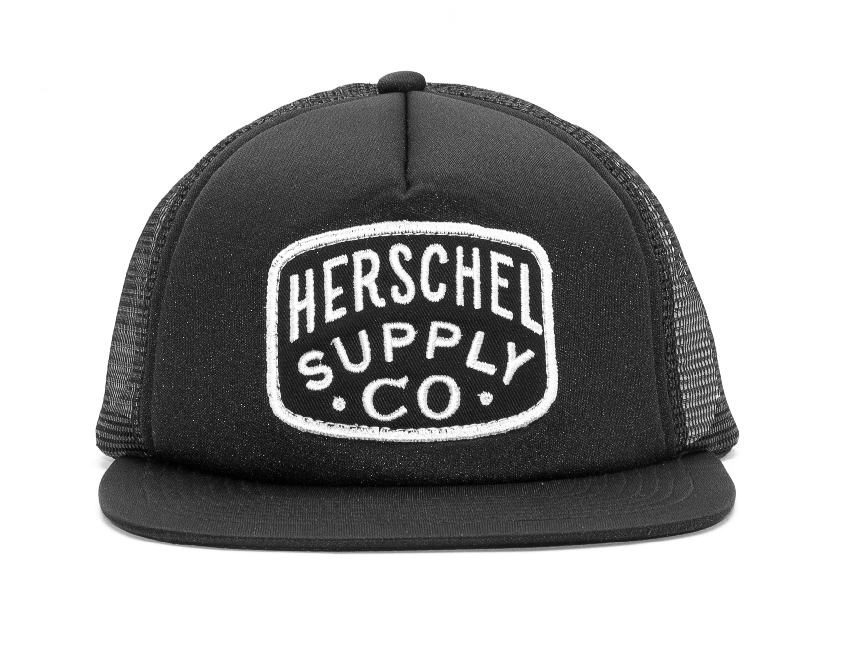 Kšiltovka Herschel Supply Whaler Patch Polyester Black Snapback 1047-0025