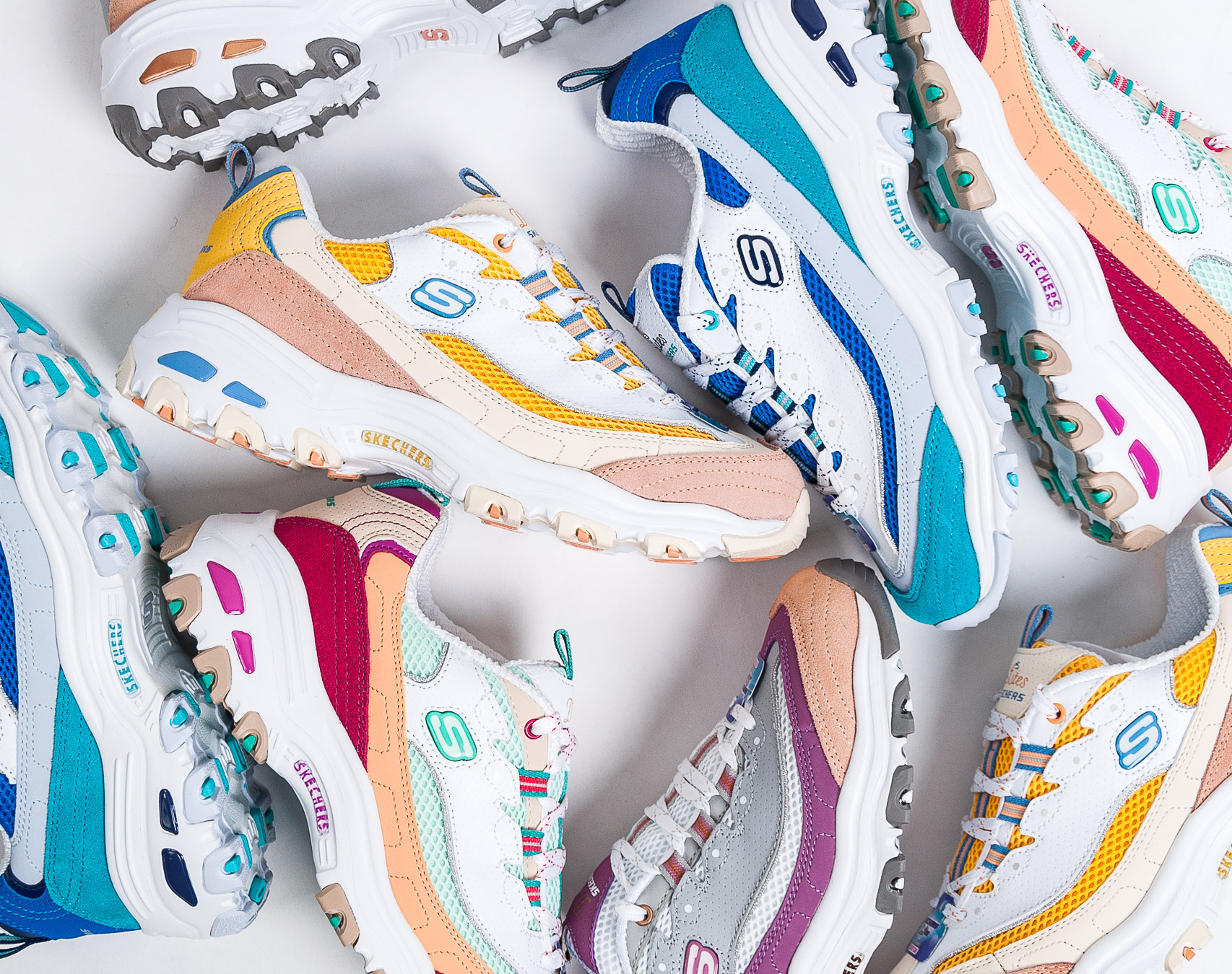 Dámské Boty Skechers D´Lites Second Chance WBL 13146 White/Blue
