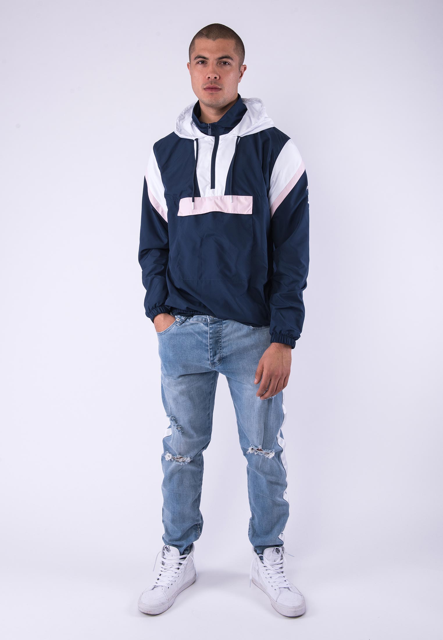 Bunda pánská Cayler & Sons WL Camingo Half Zip Windbreaker Navy/White