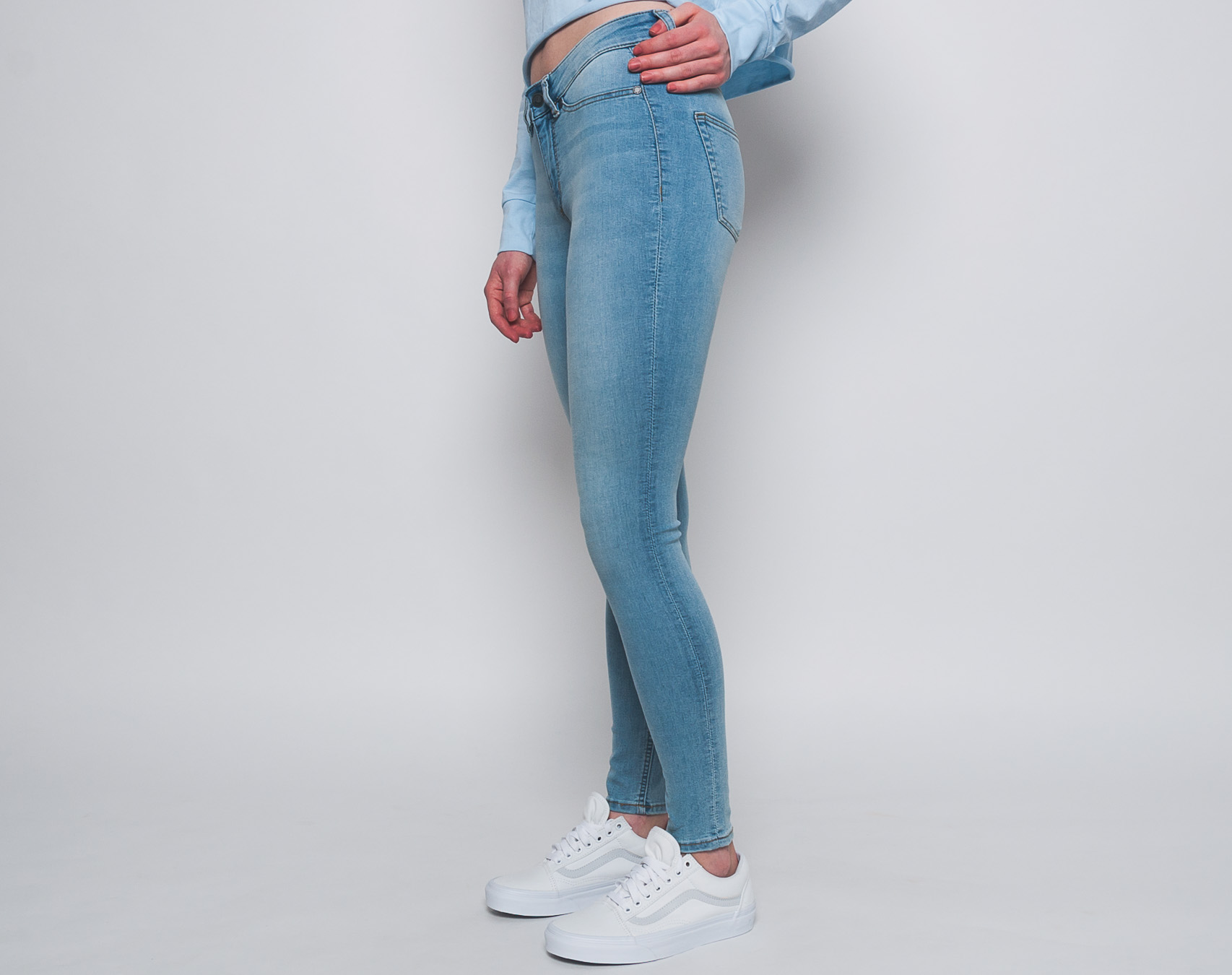 Dámské Kalhoty Cheap Monday Mid Spray Stone Bleach Blue