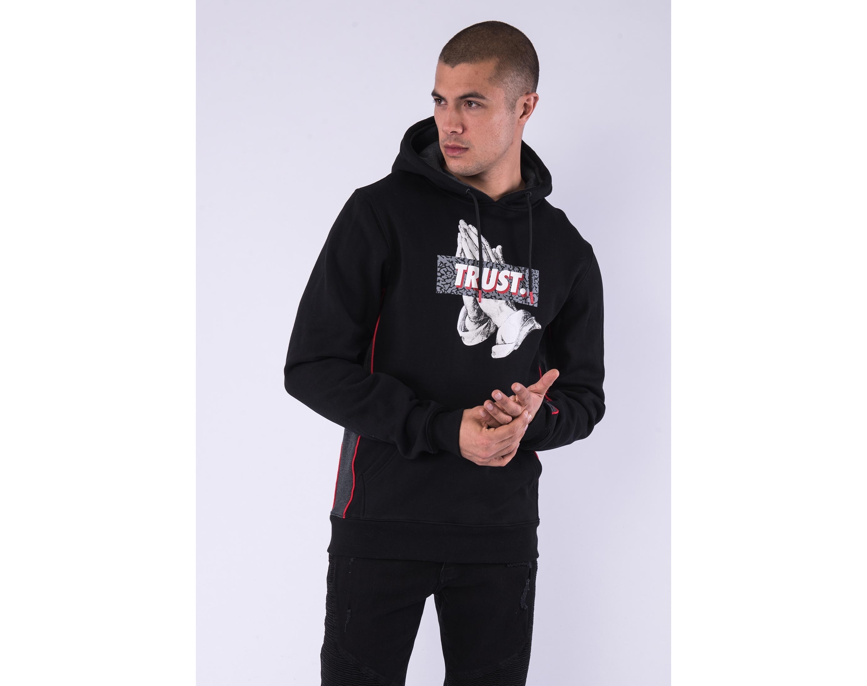 Mikina Cayler & Sons Jay Trust Hoody Black/Heather Grey