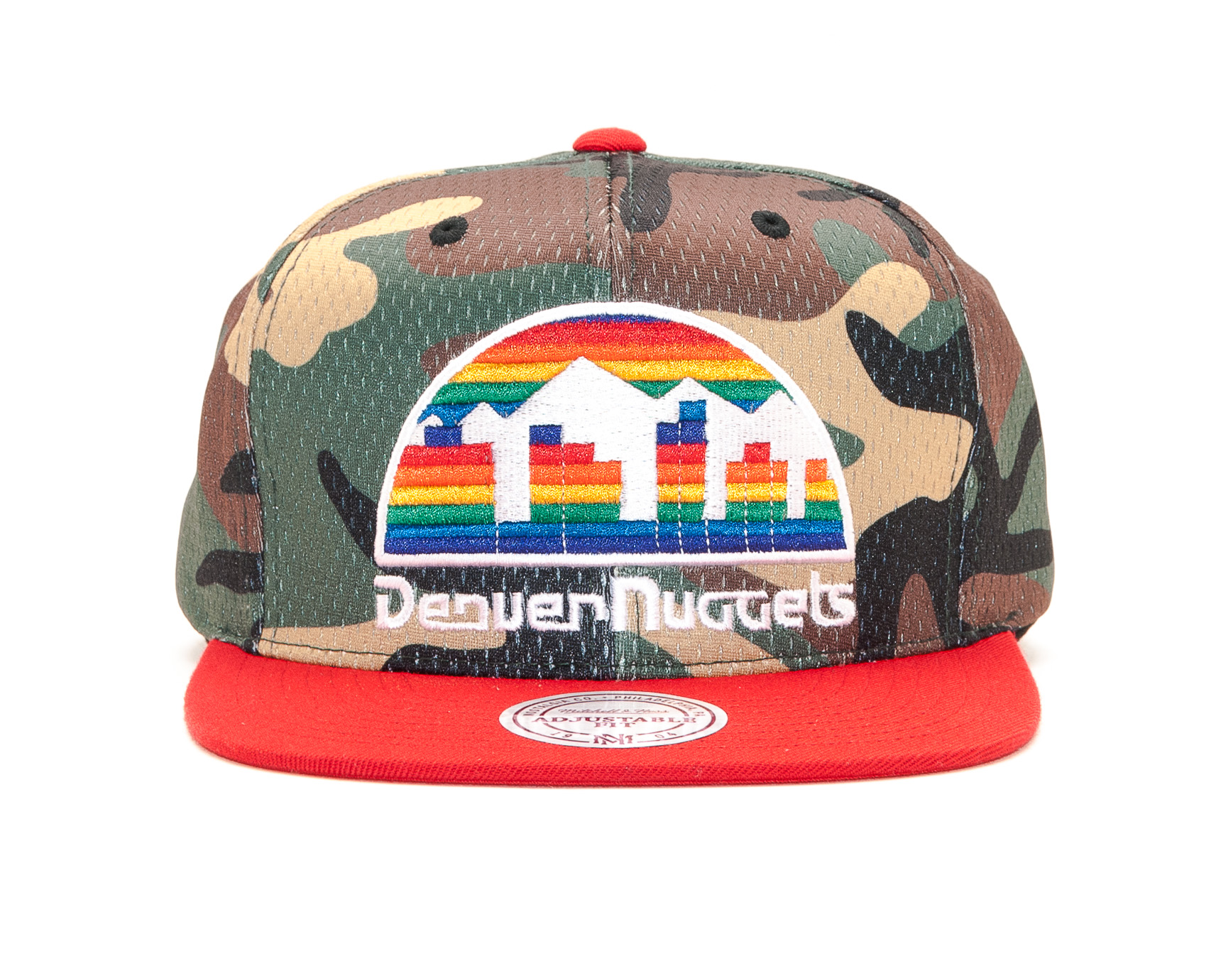 Kšiltovka Mitchell & Ness Denver Nuggets Woodland "COVER" Camo/Red Snapback