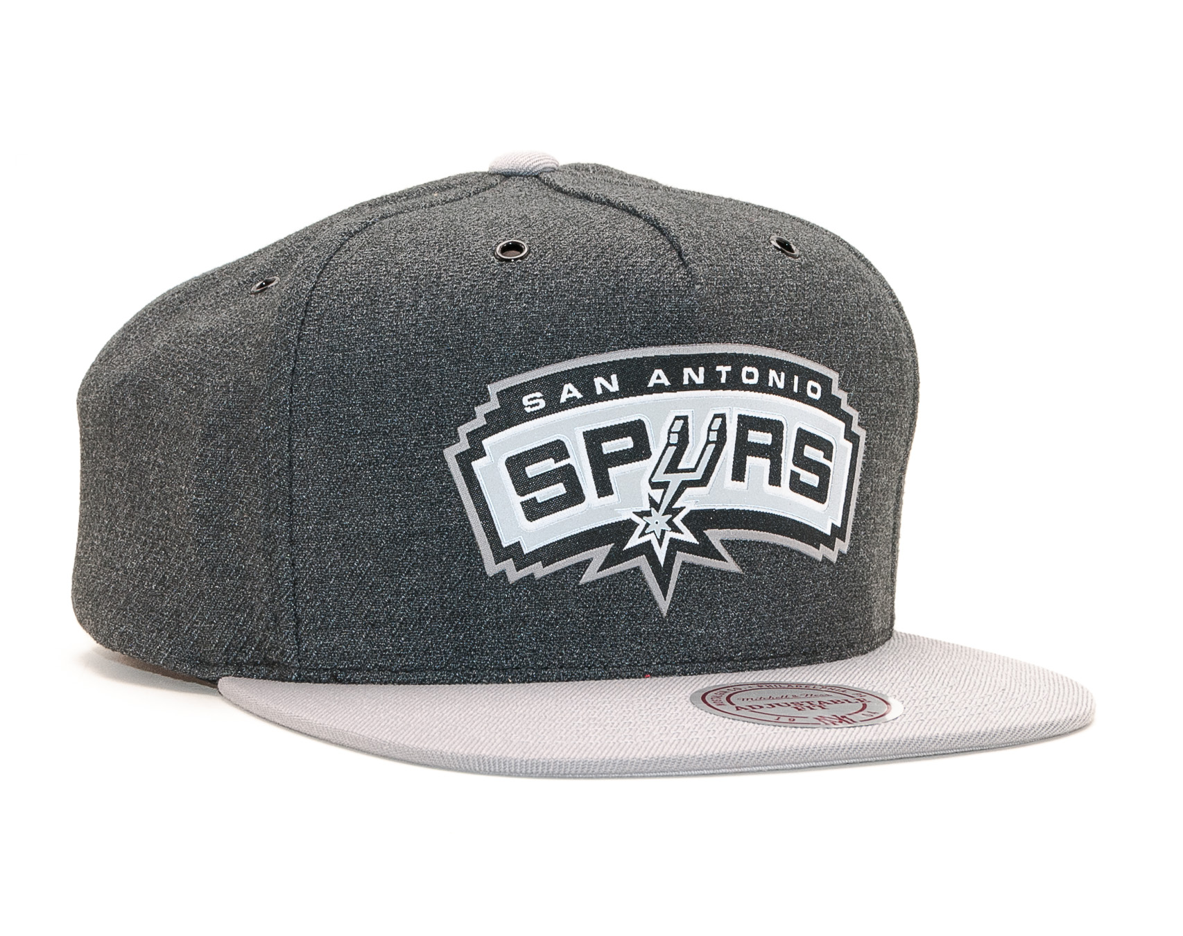 Kšiltovka Mitchell & Ness San Antonio Spurs Hardwood Classic Woven Reflective Charcoal/Grey Snapback
