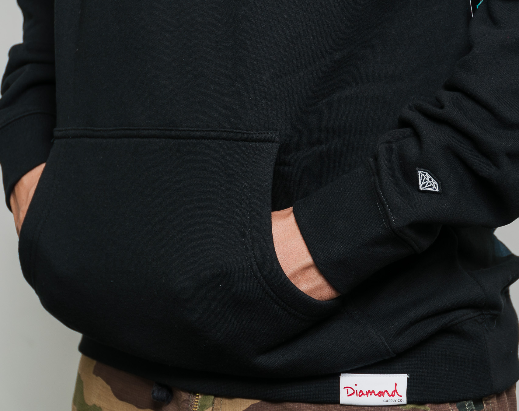 Mikina Diamond Supply Co. Face Down Hoodie Black