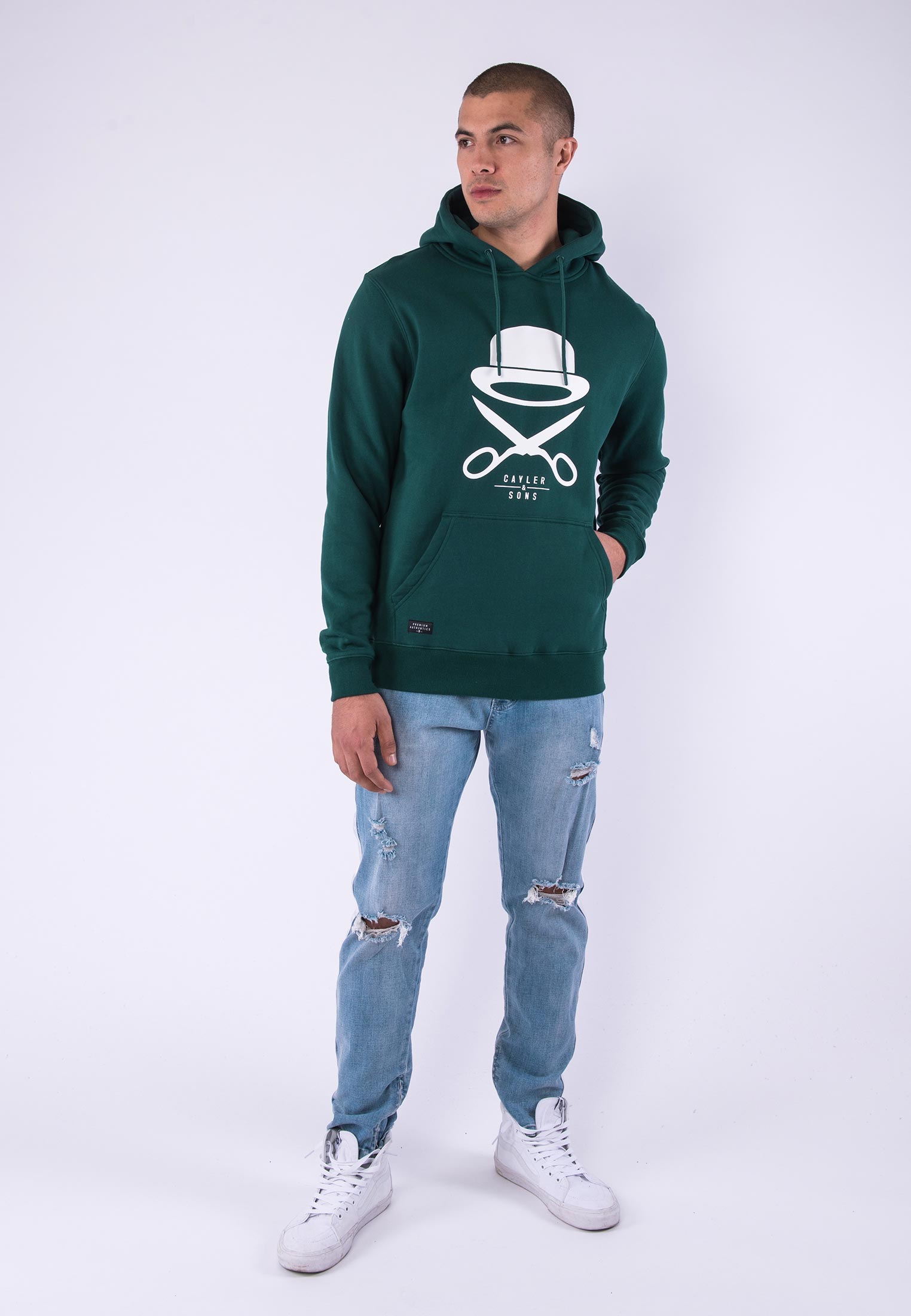 Mikina Cayler & Sons PA Icon Hoody Ocean Green/White