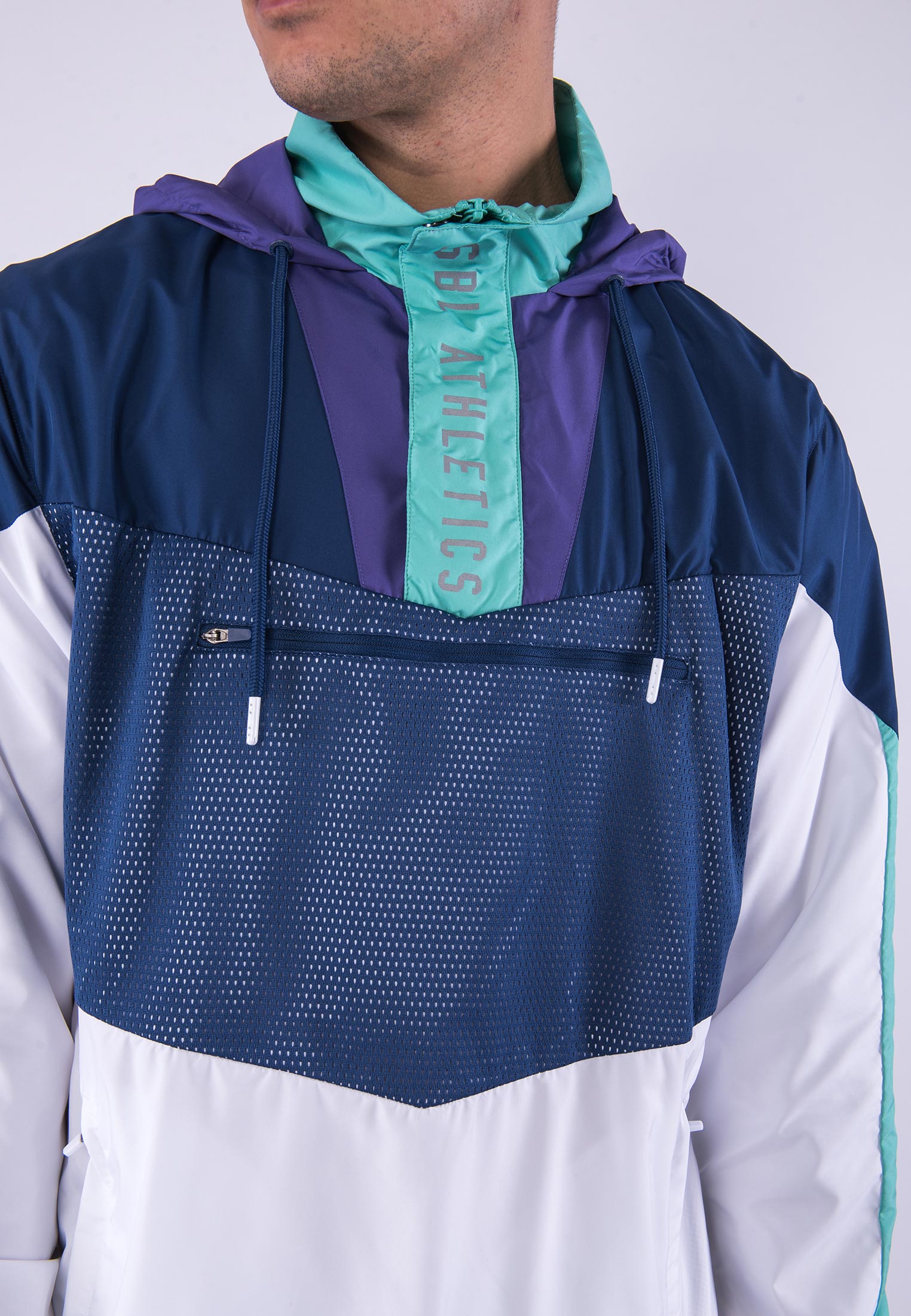 Bunda pánská Cayler & Sons Insert Half Zip Windbreaker Navy/White
