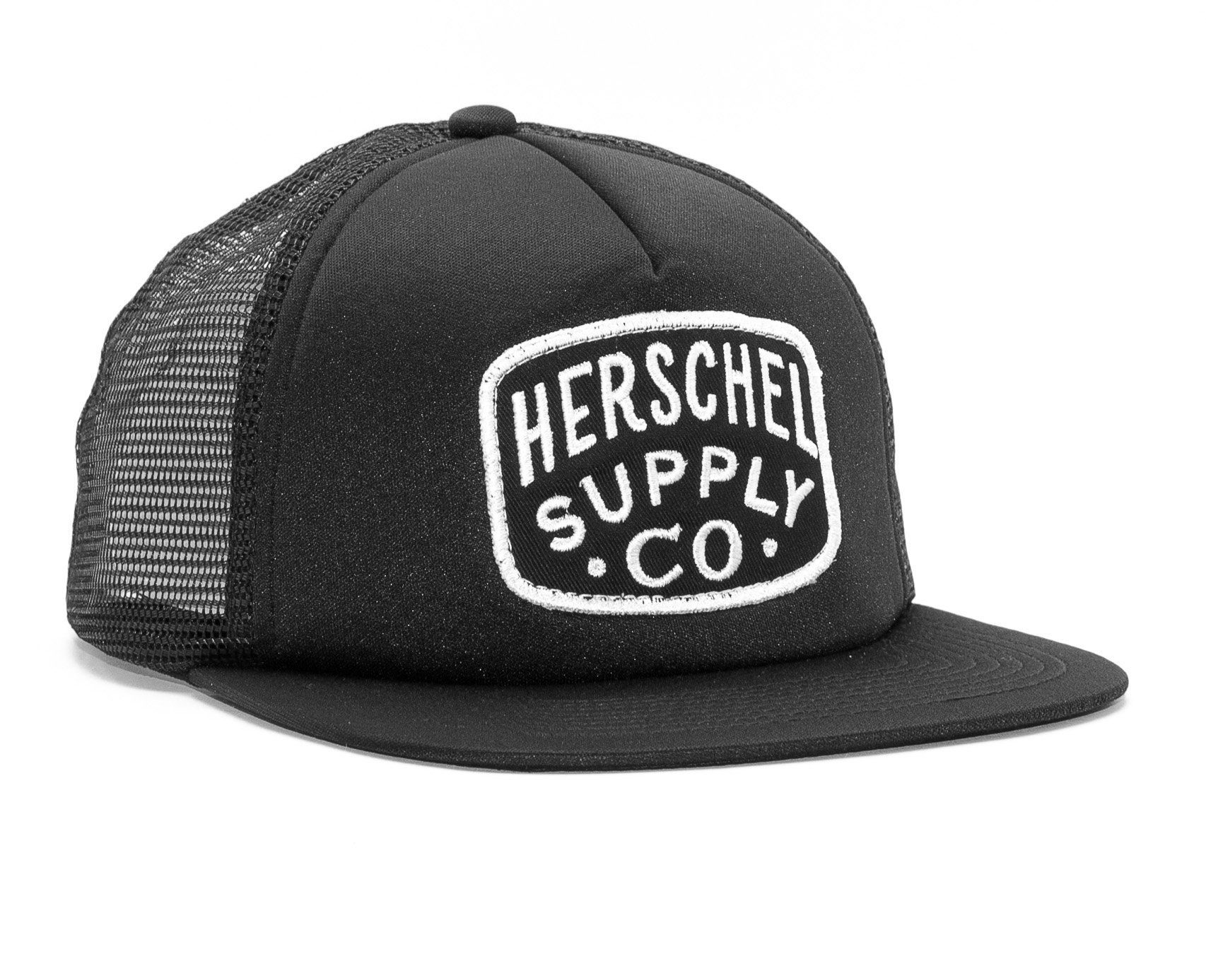 Kšiltovka Herschel Supply Whaler Patch Polyester Black Snapback 1047-0025