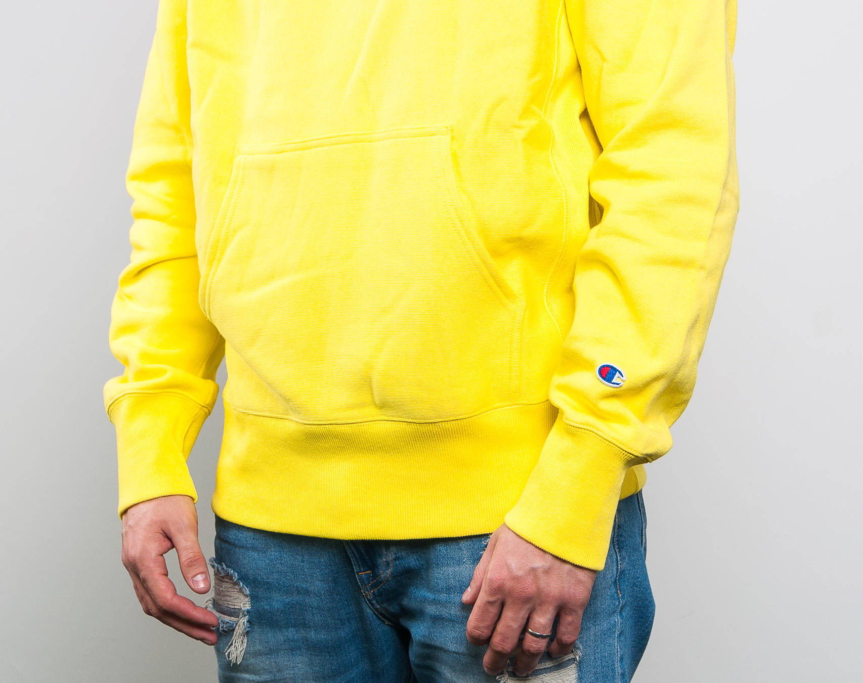 Mikina Champion 212967 Hooded Sweatshirt YS062 BTP Neon Yellow