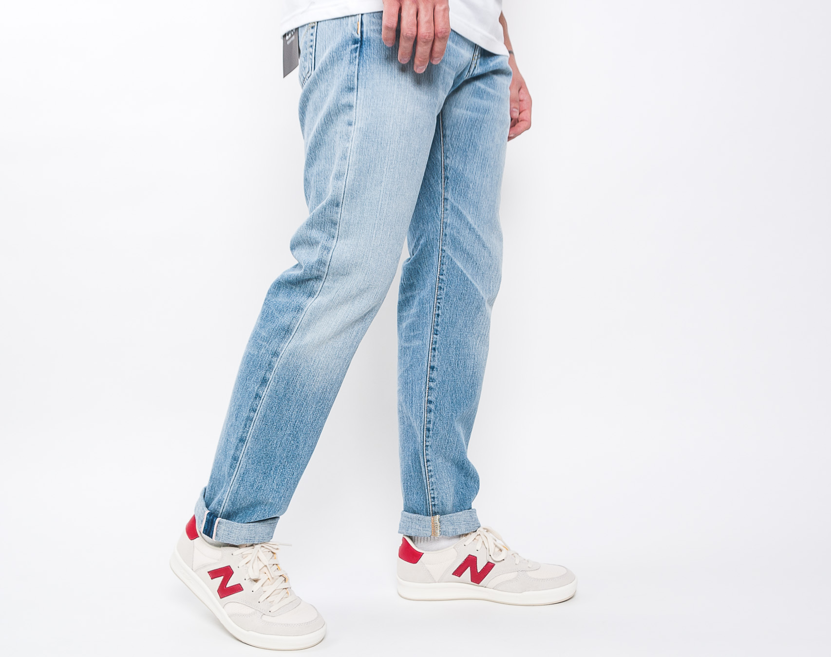 Kalhoty Edwin ED-55 Red Listed Selvage Denim Blue Risuka Wash
