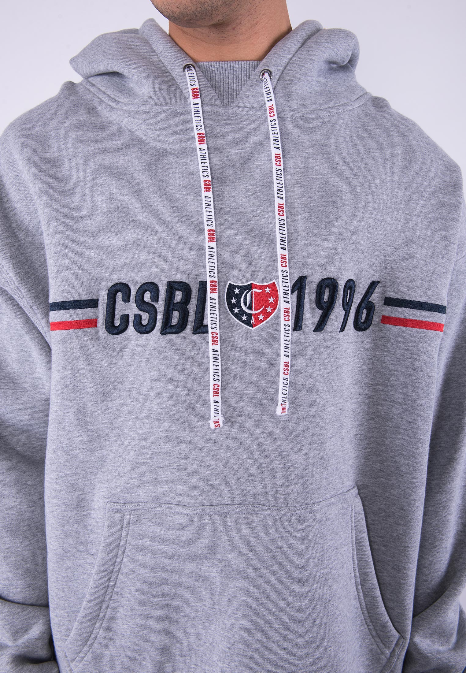 Mikina Cayler & Sons Insignia Box Hoody Grey Heather/Navy