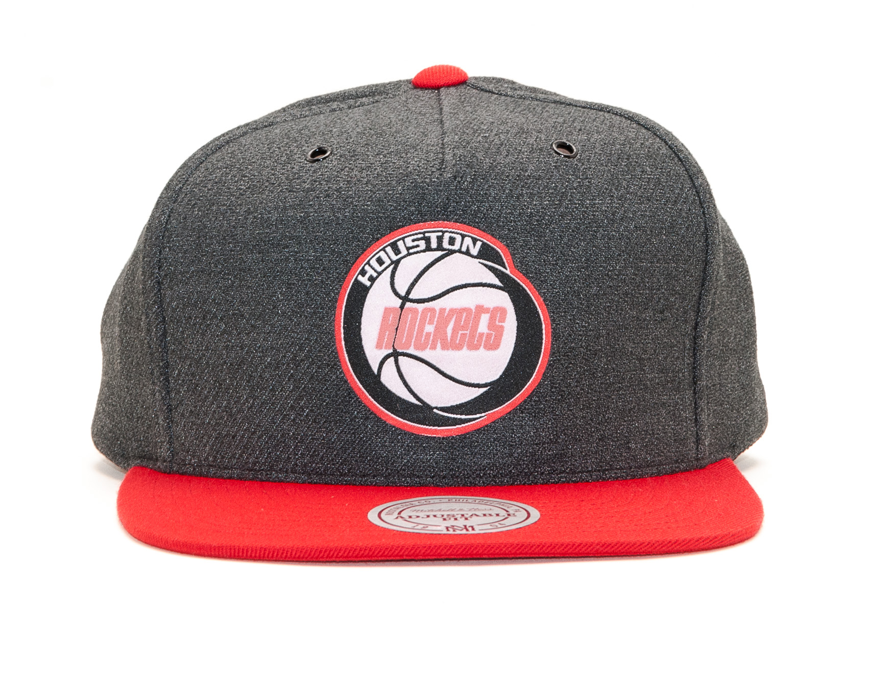 Kšiltovka Mitchell & Ness Houston Rockets Hardwood Classic Woven Reflective Charcoal/Red Snapback