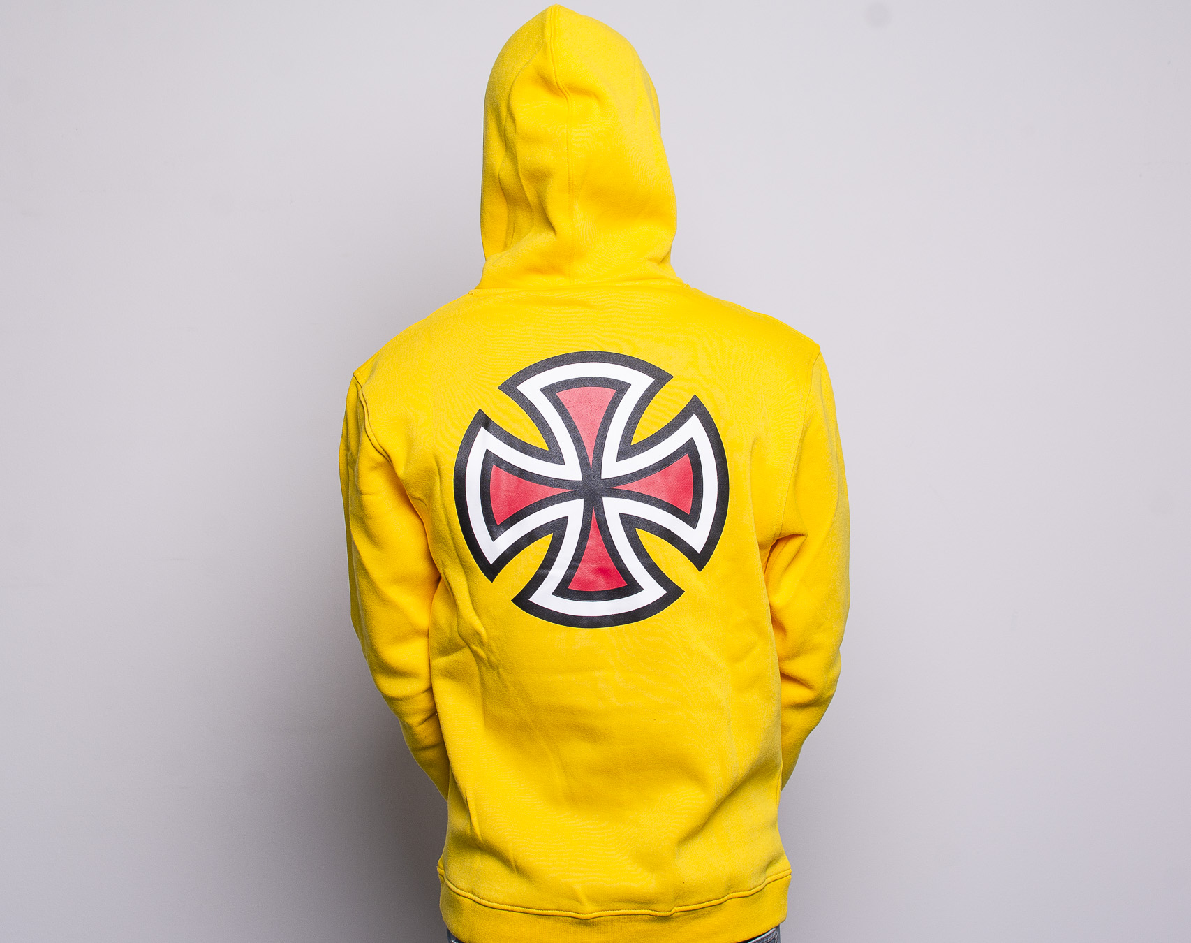 Mikina Independent Bar Cross Hood Yellow