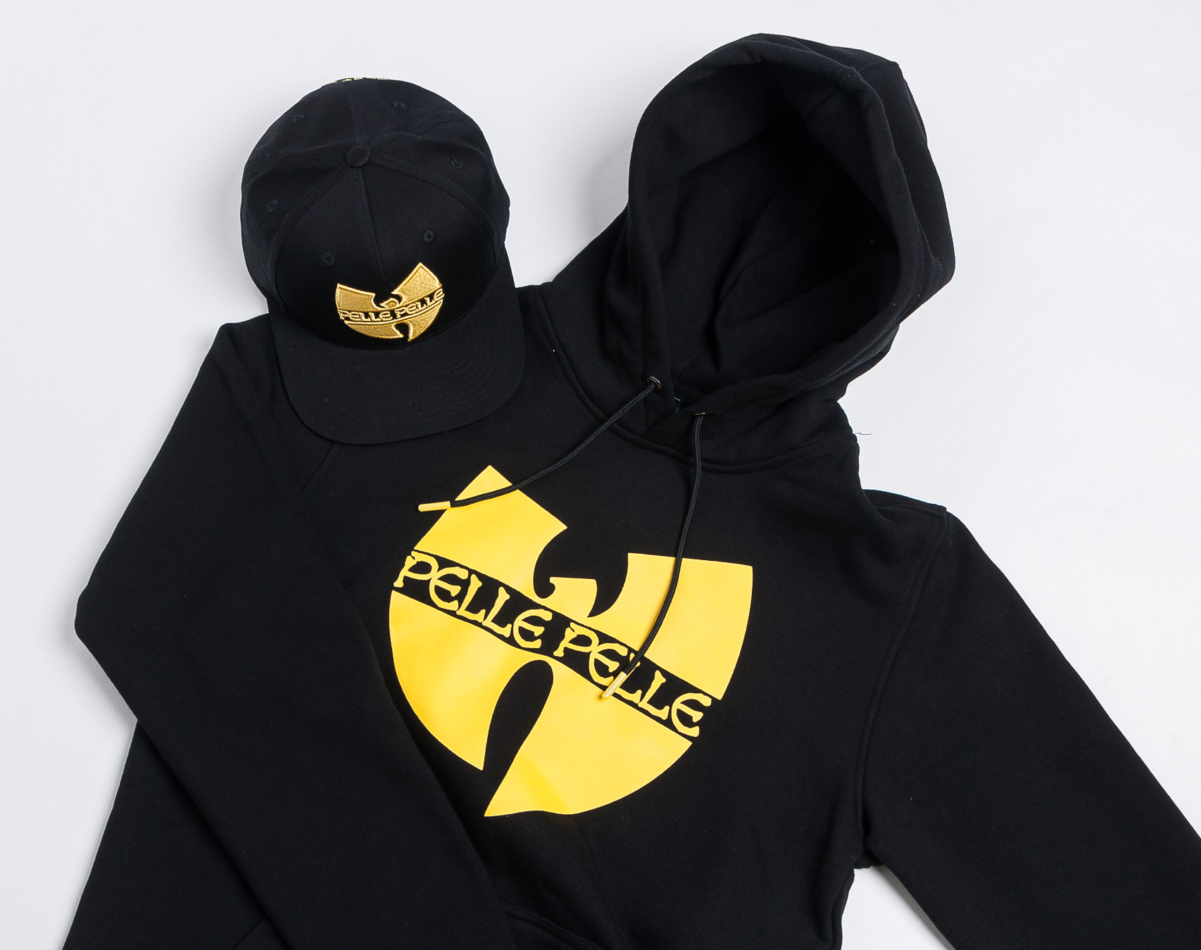 Mikina Pelle Pelle Wu-Tang Batlogo Mix Hoody Black