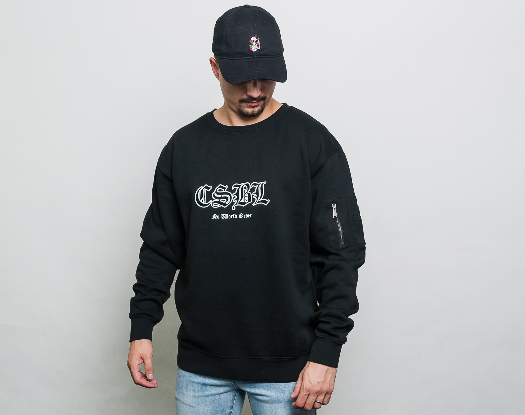 Mikina Cayler & Sons CSBL Arise Crewneck Black/White