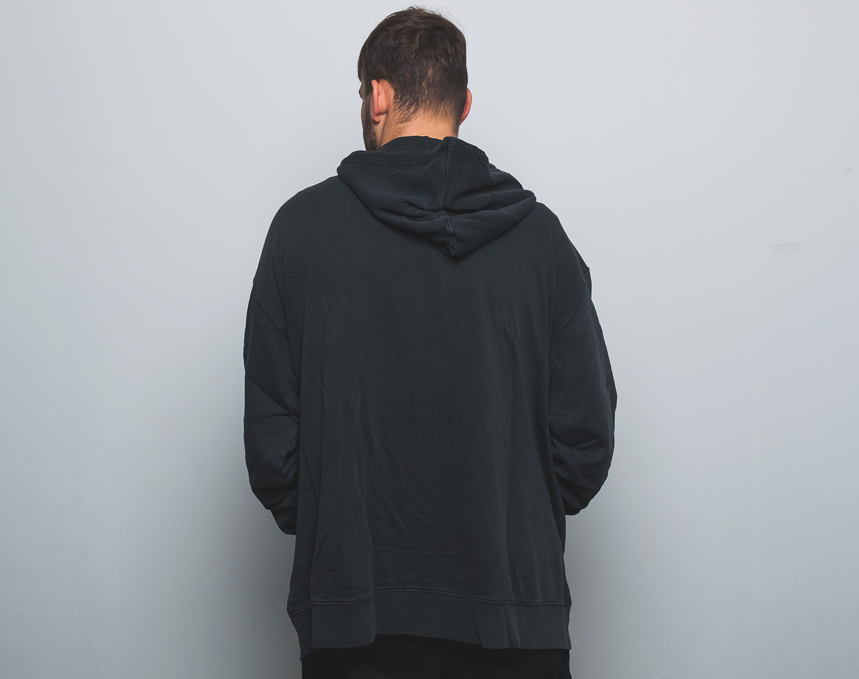 Mikina S Kapucí Cheap Monday Cynical Hood Black/Used Wash