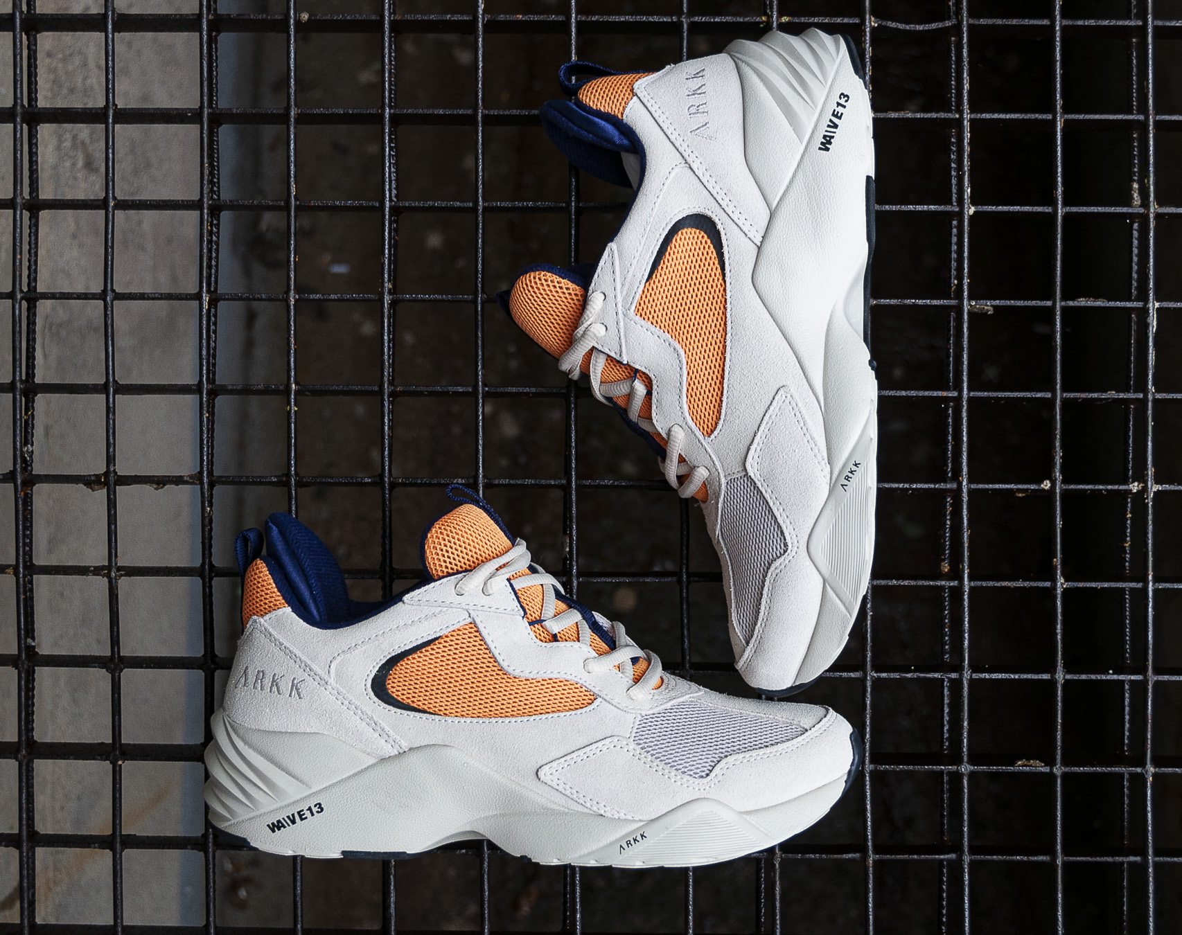 Boty ARKK Kanetyk Suede W13 Off White Blazing Orange EL3800-1118
