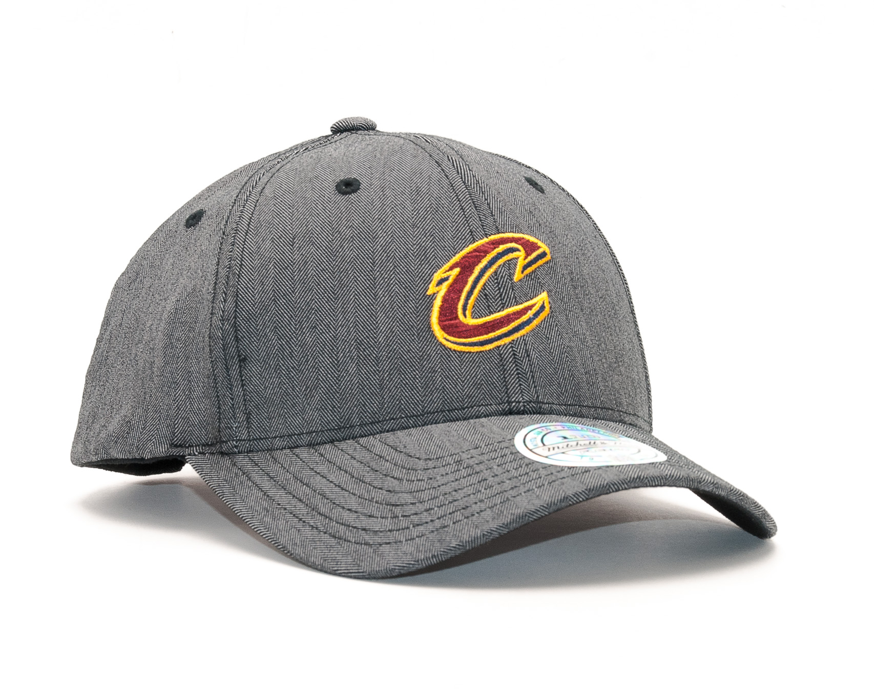 Kšiltovka Mitchell & Ness Poly Herringbone 110 Cleveland Cavaliers Grey/Black Snapback