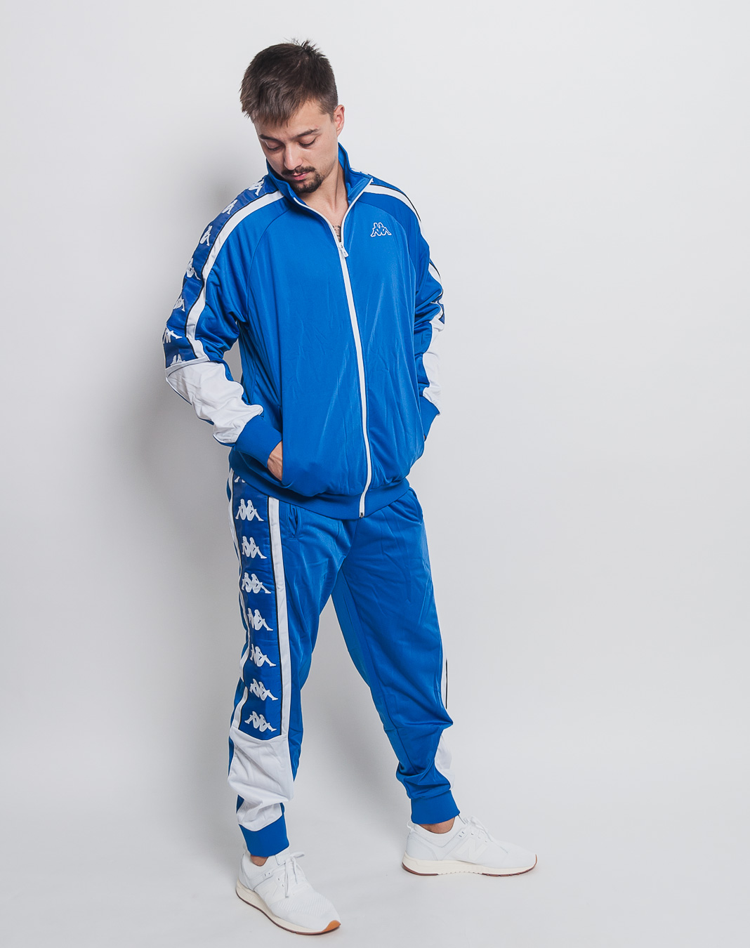 Mikina Kappa Banda 10 Ahran Blue Royal/White 3031QC0
