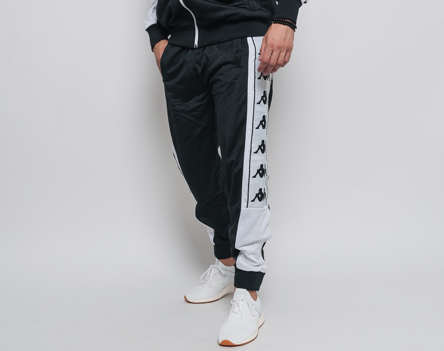 Tepláky Kappa Banda 10 Alen Black/White 3031IM0