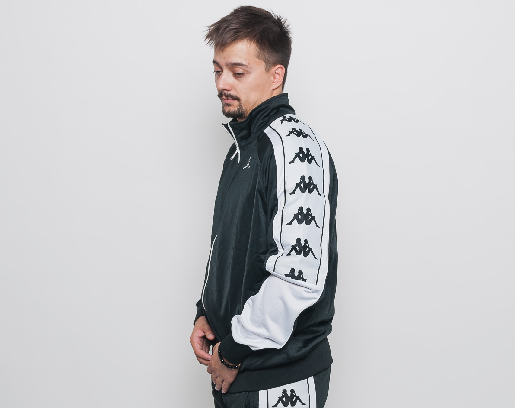 Mikina Kappa Banda 10 Ahran Black/White 3031QC0