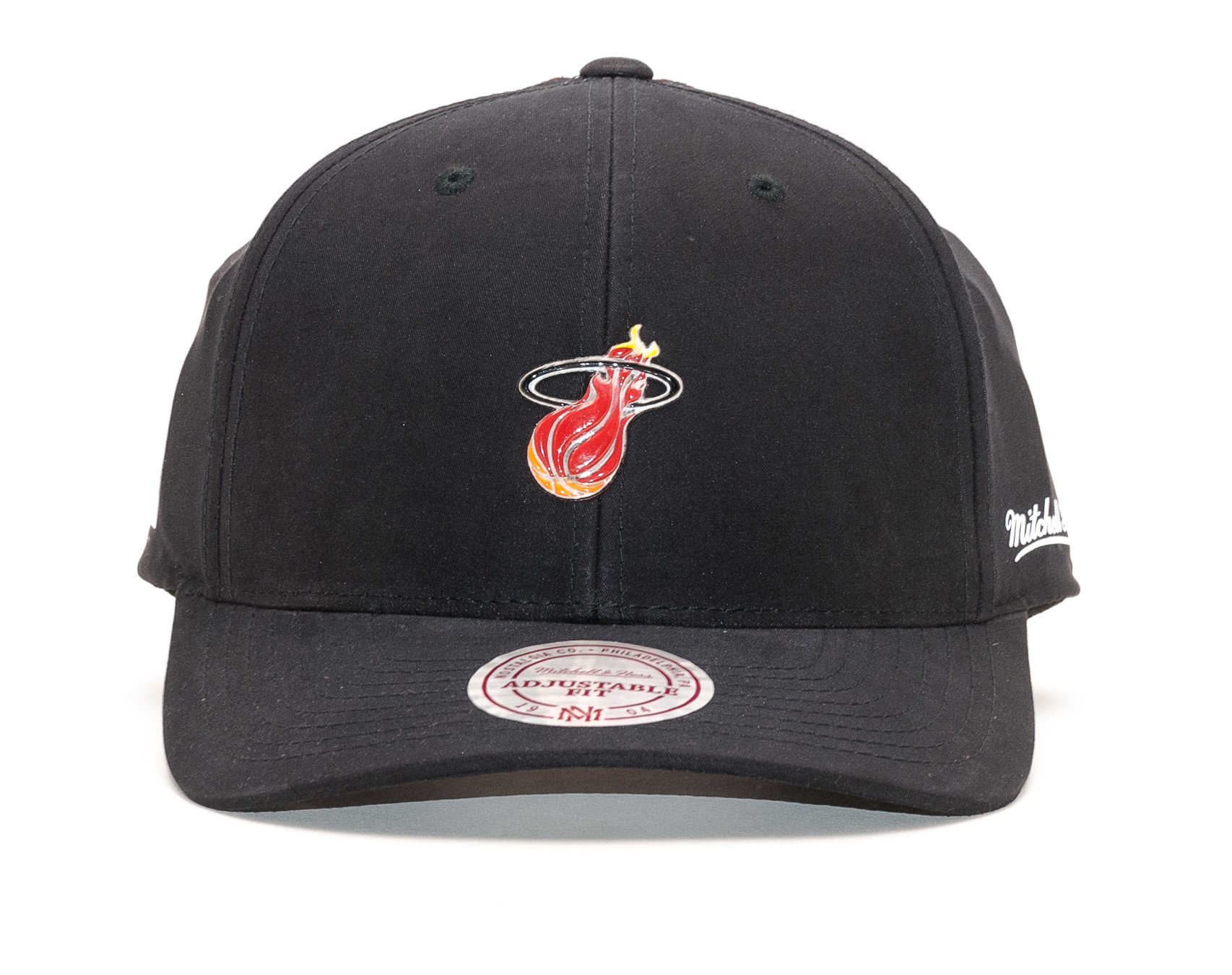 Kšiltovka Mitchell & Ness Miami Heat Hardwood Classic Taped Black Snapback