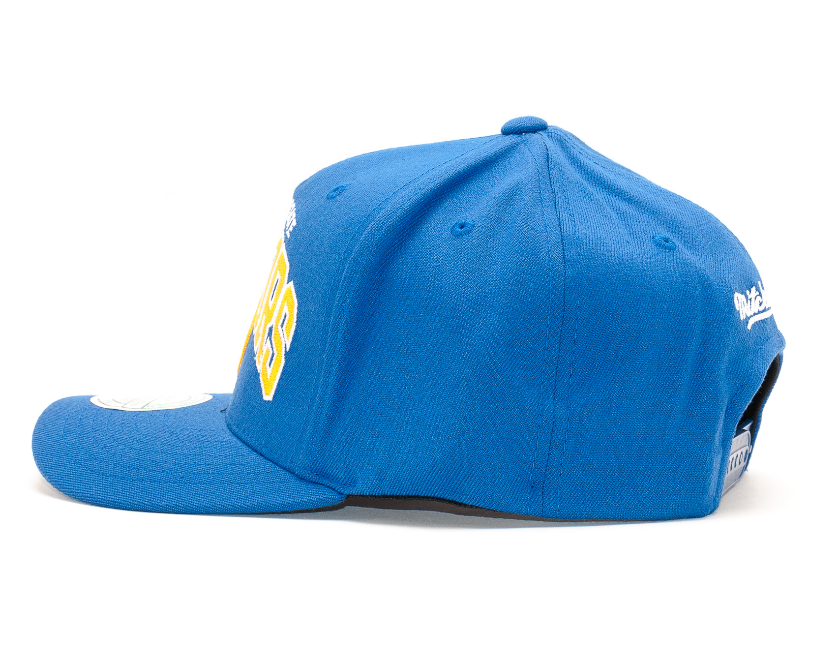 Kšiltovka Mitchell & Ness NBA Team Arch Pinch Panel 110 Golden State Warriors Blue Snapback