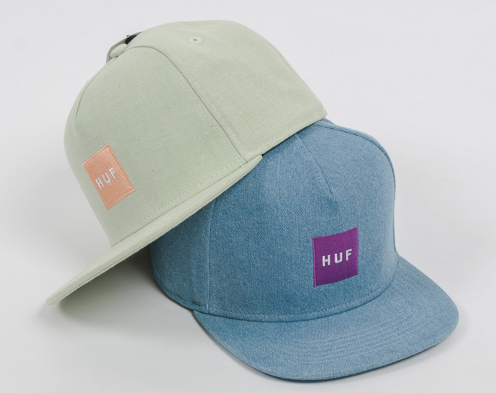 Kšiltovka HUF Denim Box Logo Sage Snapback