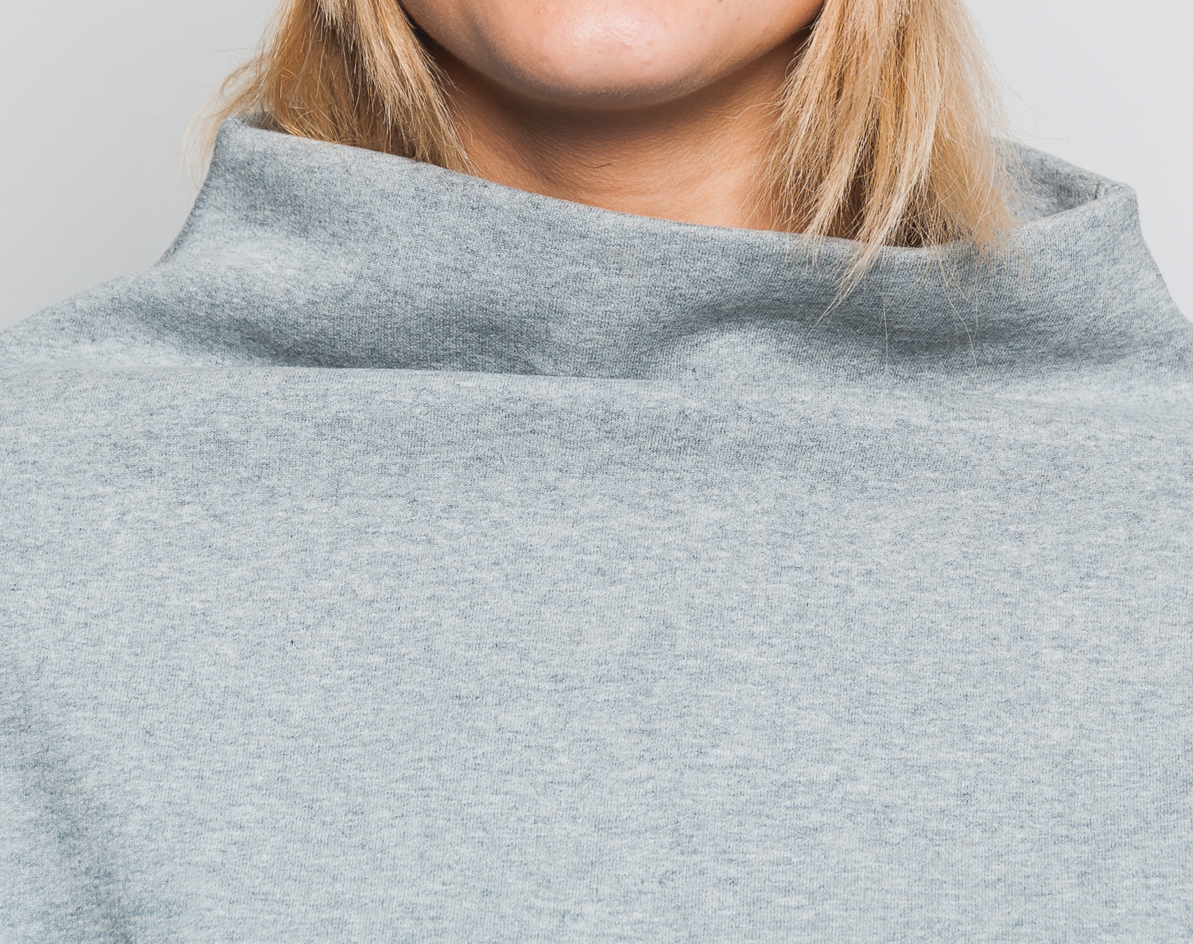 Dámská Mikina Champion High Neck Basic Sweatshirt Grey Grey 110095-OXGM