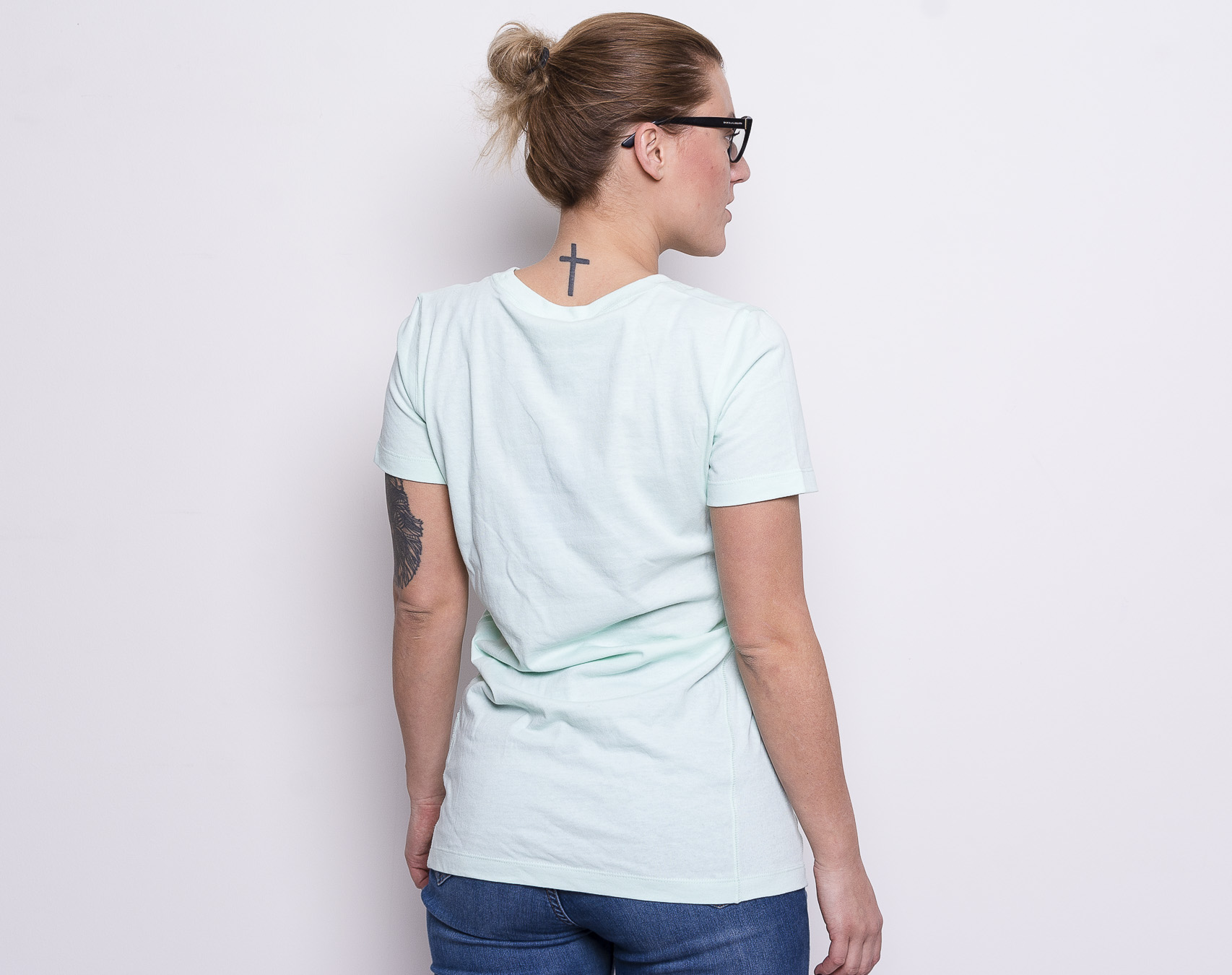 Dámské Prodloužené Triko Champion Crewneck T-Shirt Mint 111237 GS048 HDE