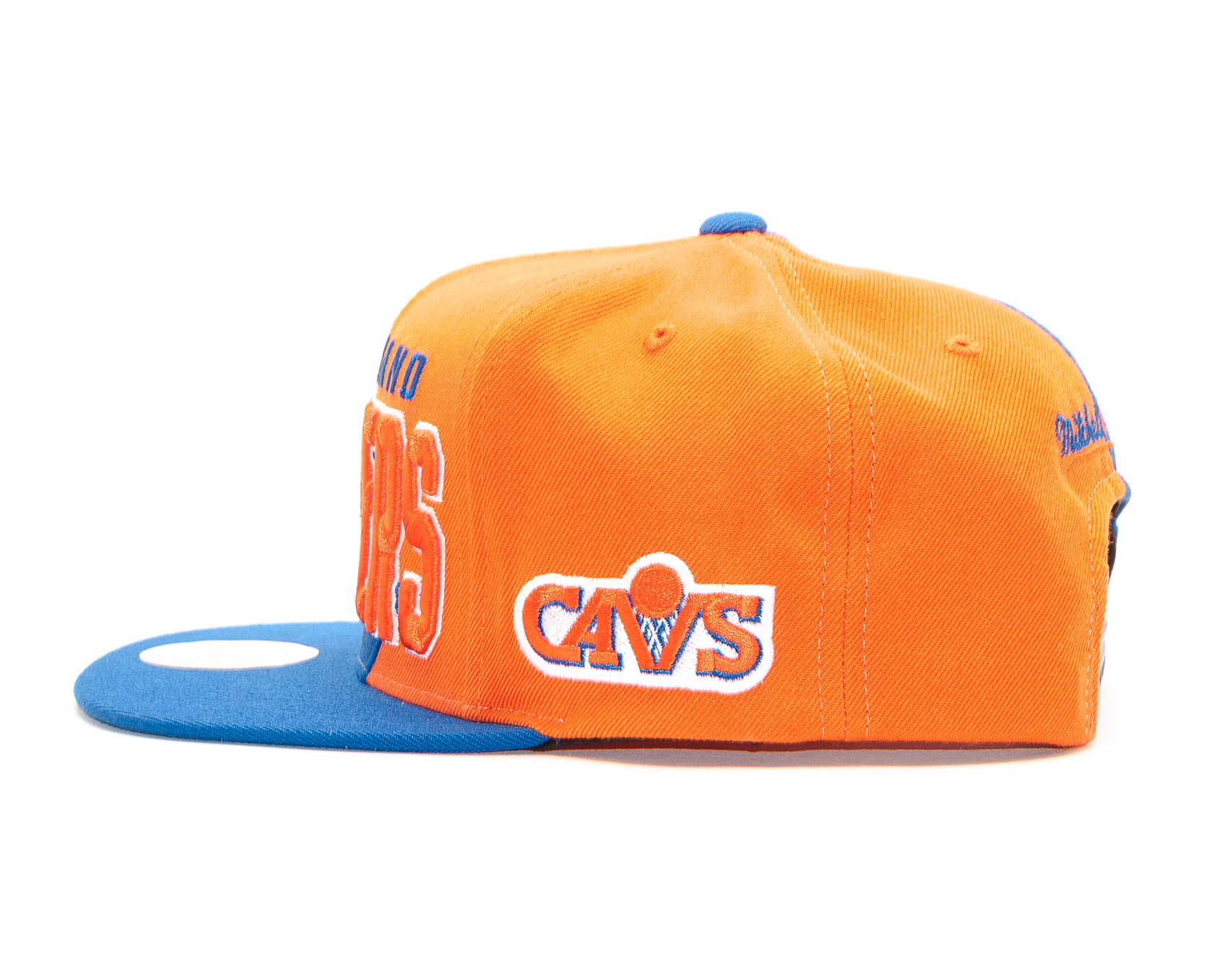 Kšiltovka Mitchell & Ness Cleveland Cavaliers Shark Tooth Blue/Orange Snapback