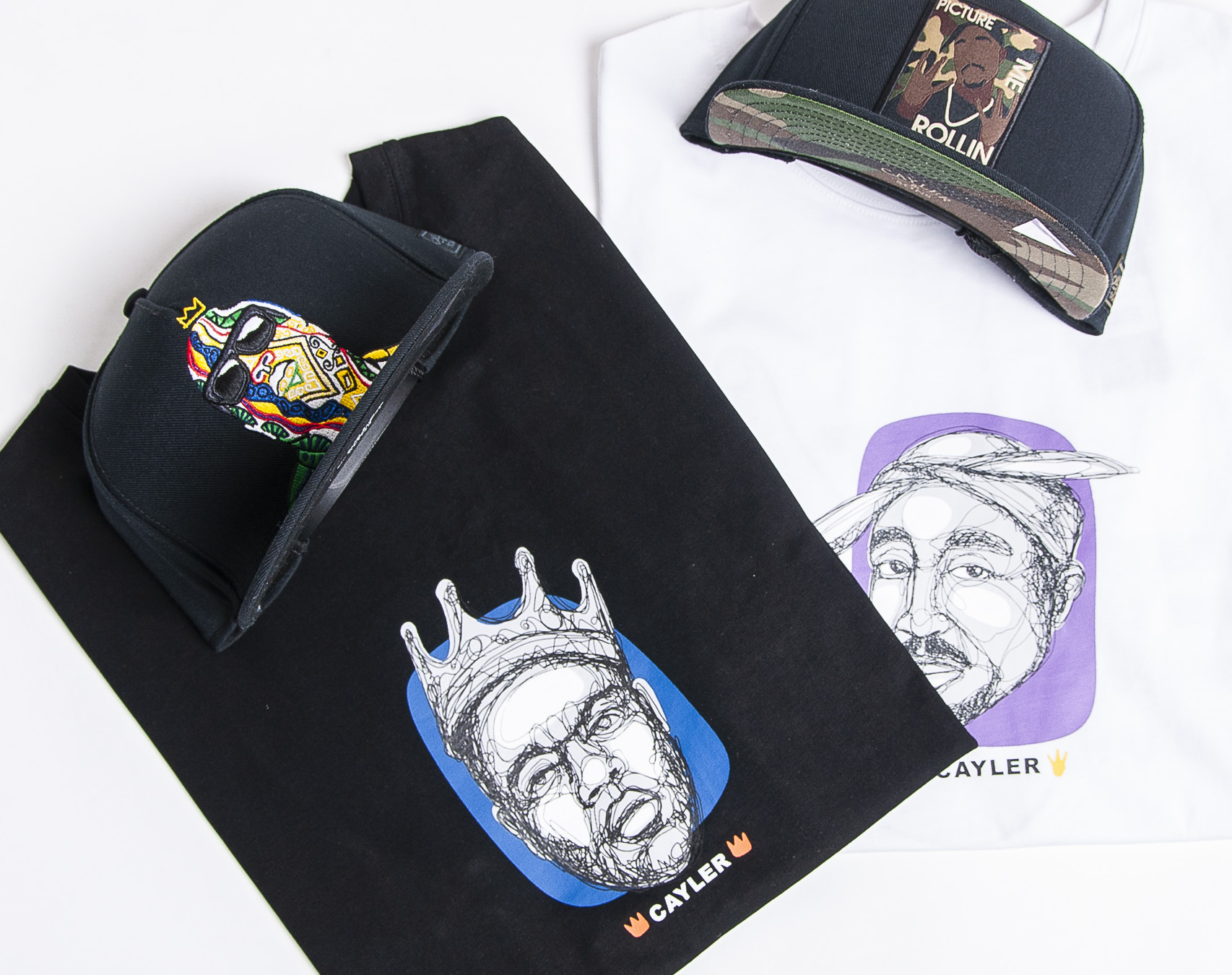 Triko Cayler & Sons WL 2Pac Tour Tee White/MC