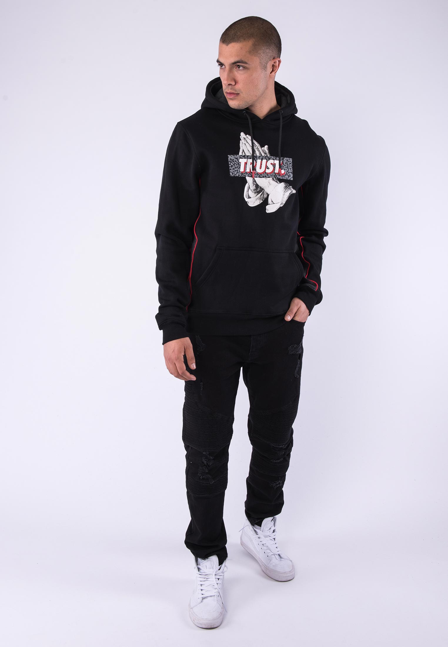 Mikina Cayler & Sons Jay Trust Hoody Black/Heather Grey