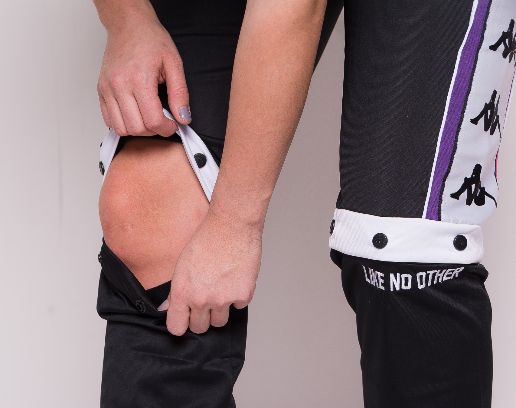 Dámské Tepláky Kappa Authentic Bilby Black/Fuchsia/White
