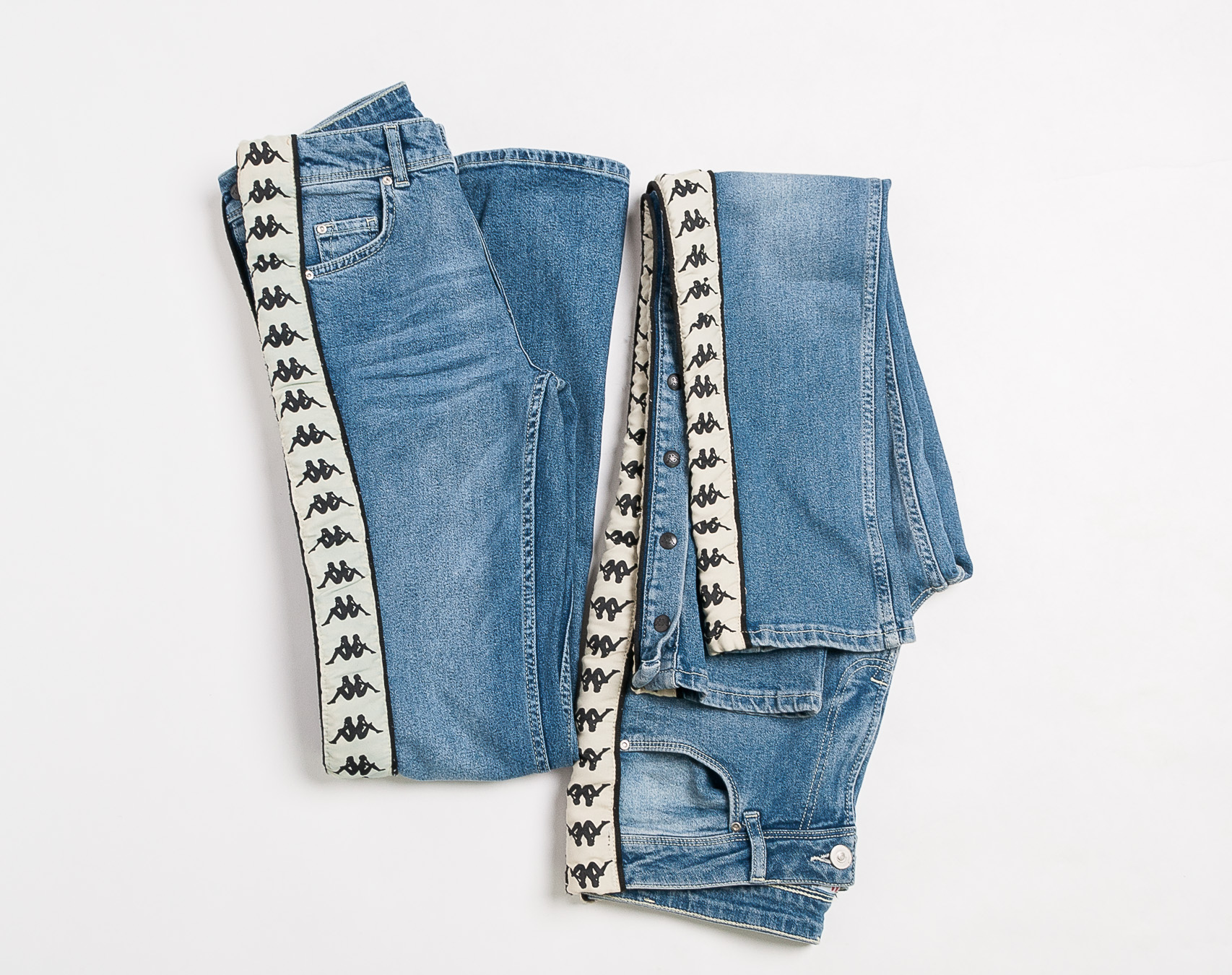 Kalhoty Kappa Banda Besto Blue/Light Cobalt/Light Beige