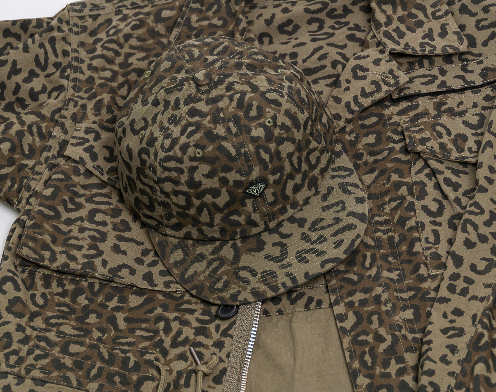 Kšiltovka Diamond Supply Co. Cheetah Micro Brill Unstructured Olive Strapback
