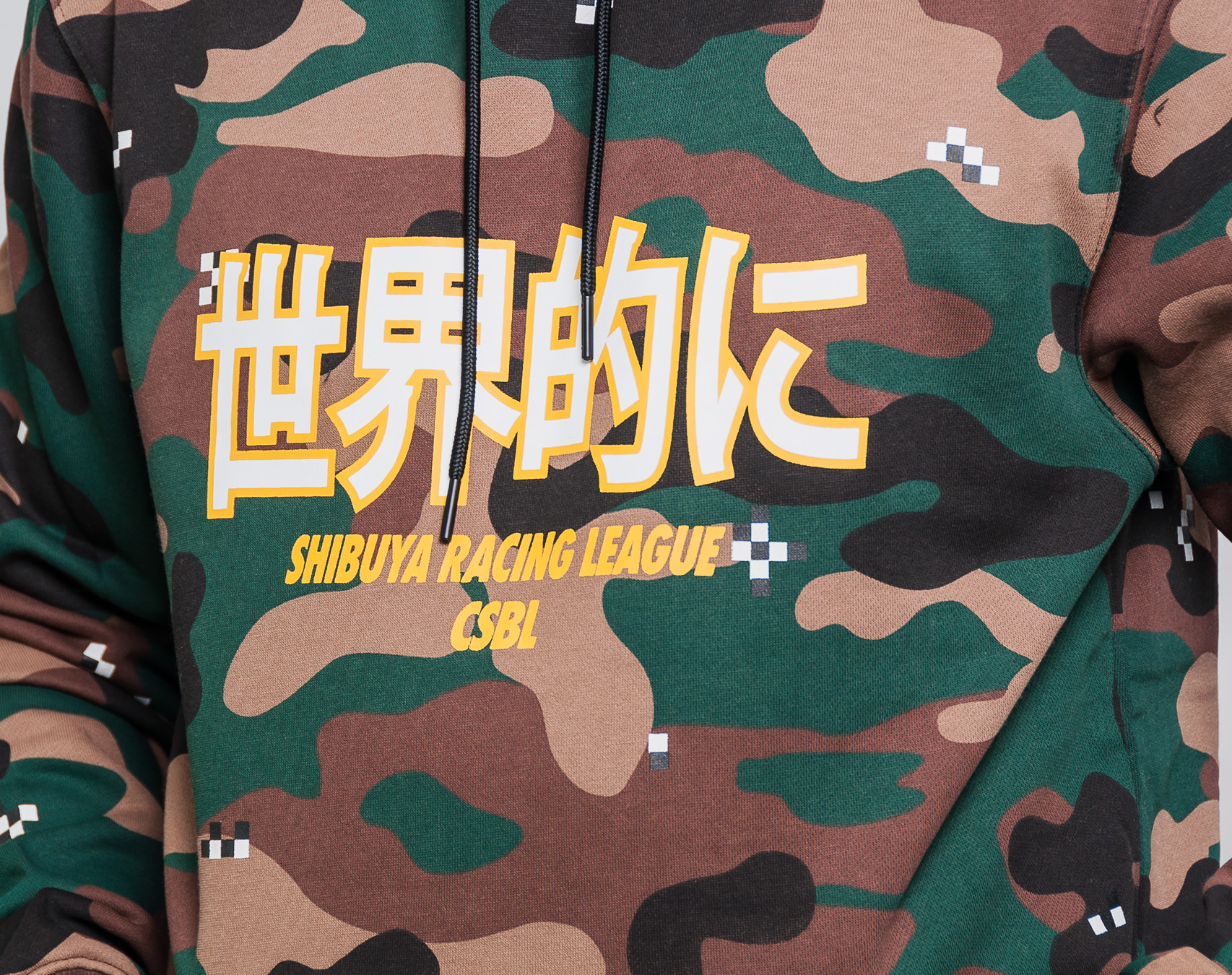 Mikina Cayler & Sons CSBL Abunai Hoody Clip Camo/White