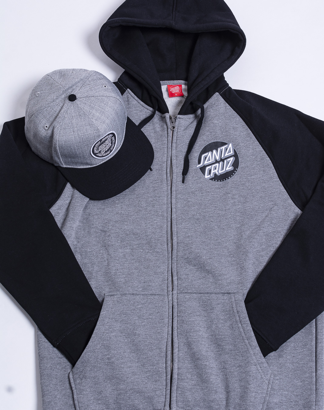 Mikina Santa Cruz Other Dot Zip Hood Black/Dark Heather