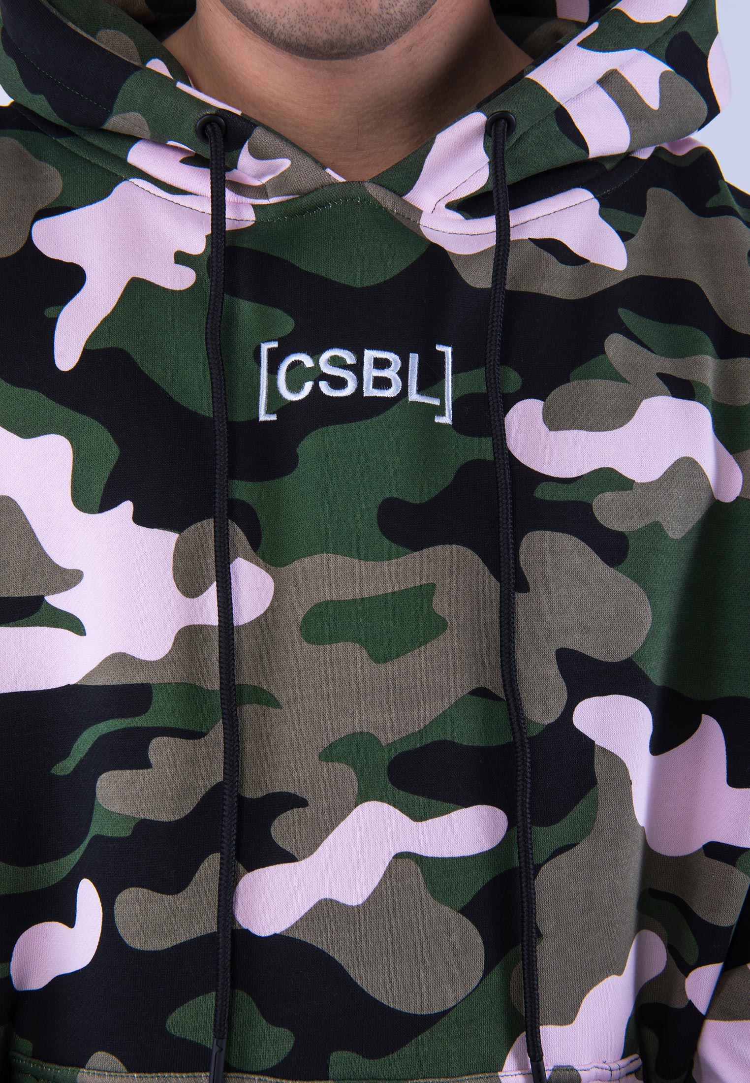 Mikina Cayler & Sons Brackets Box Hoody Woodrose Camo/White