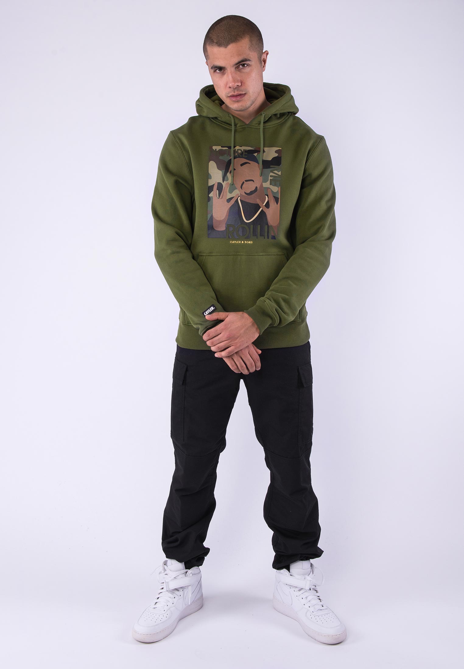 Mikina Cayler & Sons 2Pac Rollin Hoody Olive/MC