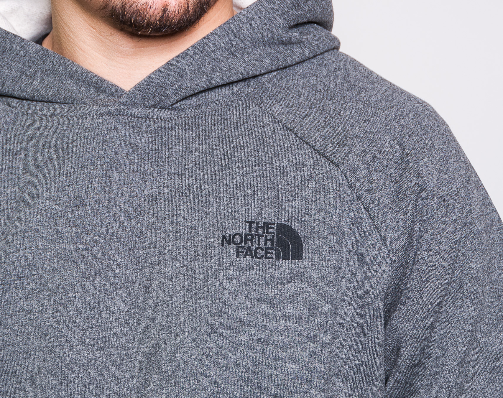 Mikina The North Face Raglan Red Box Hoody Medium Grey Heather