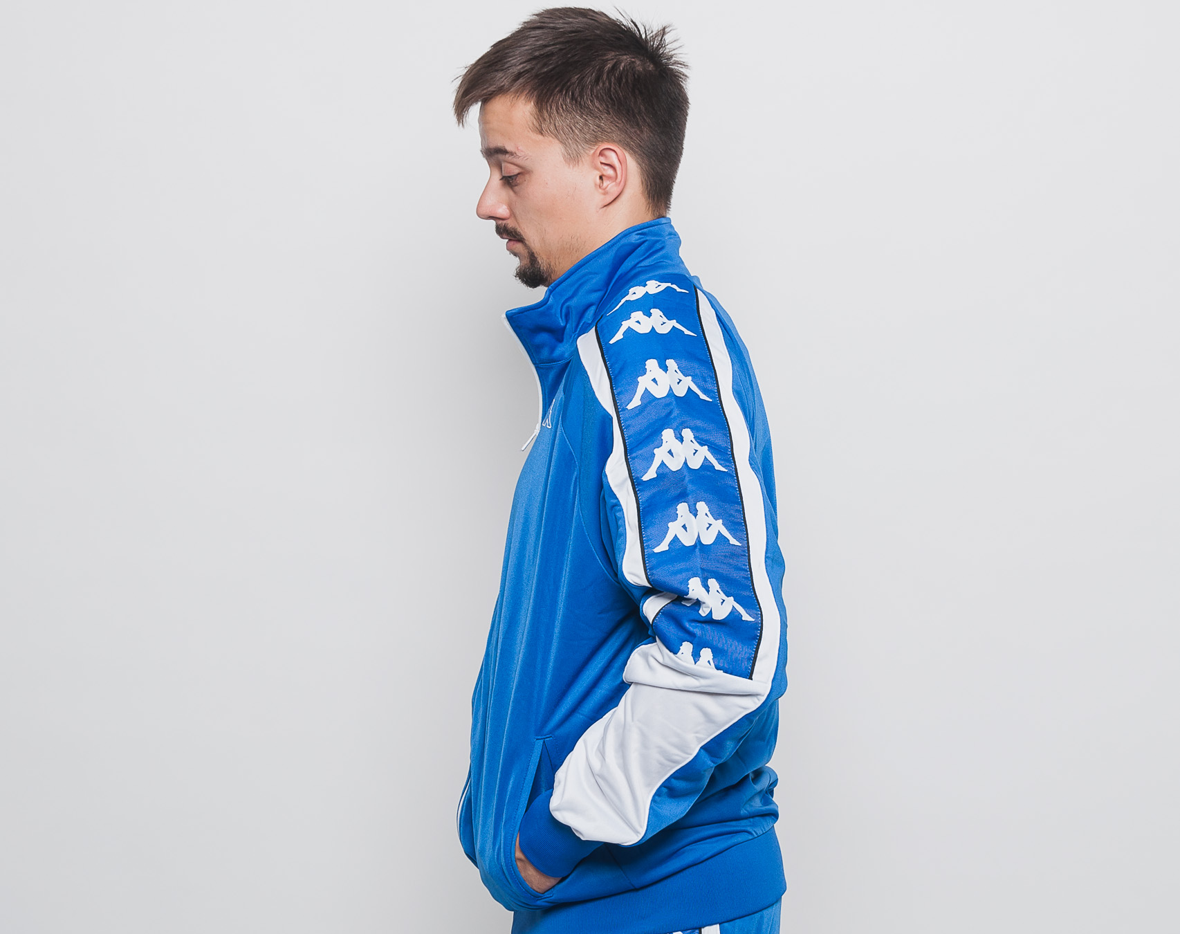 Mikina Kappa Banda 10 Ahran Blue Royal/White 3031QC0