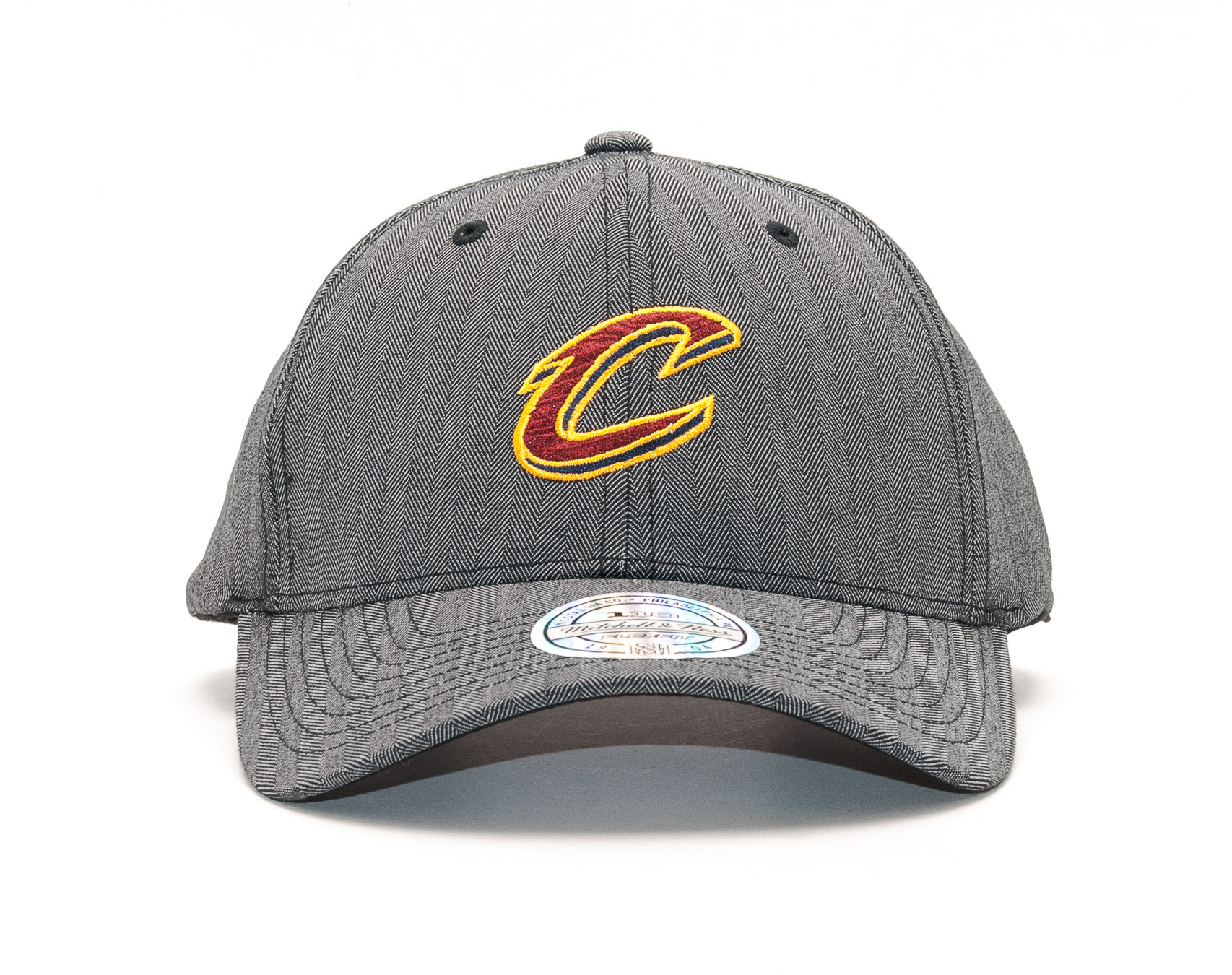 Kšiltovka Mitchell & Ness Poly Herringbone 110 Cleveland Cavaliers Grey/Black Snapback